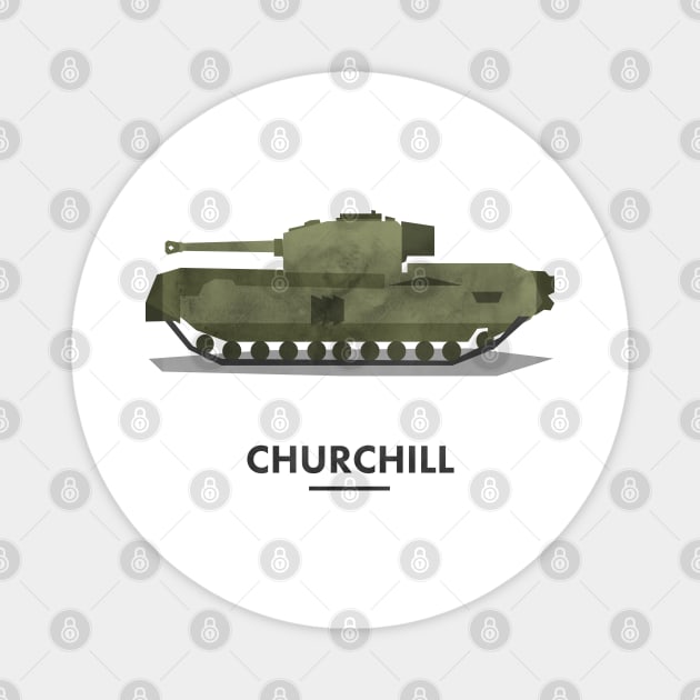 TANK Churchill Magnet by Art Designs